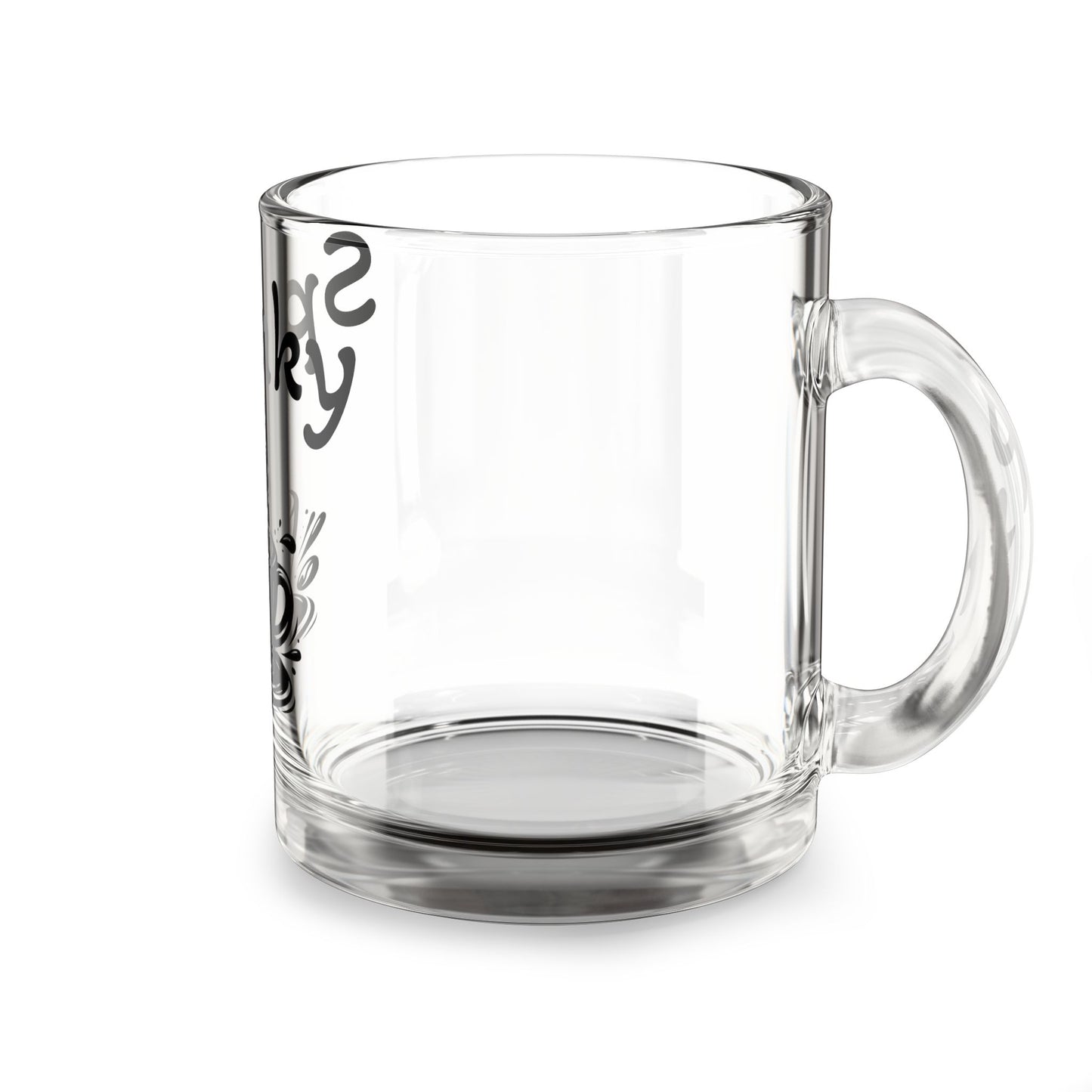 Spunky Coffee Glass Mug — 10oz Clear Coffee Cup with 'Spunky' Design