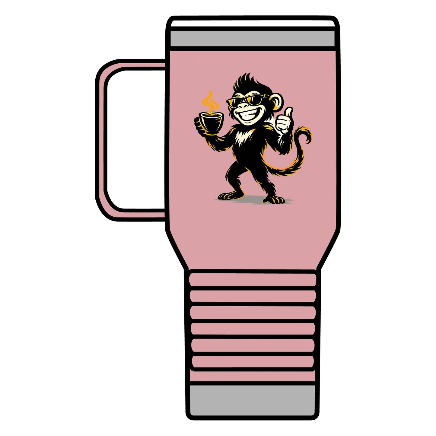 Spunky Monkey 20oz Travel Mug – Insulated Coffee Tumbler with Playful Monkey Logo