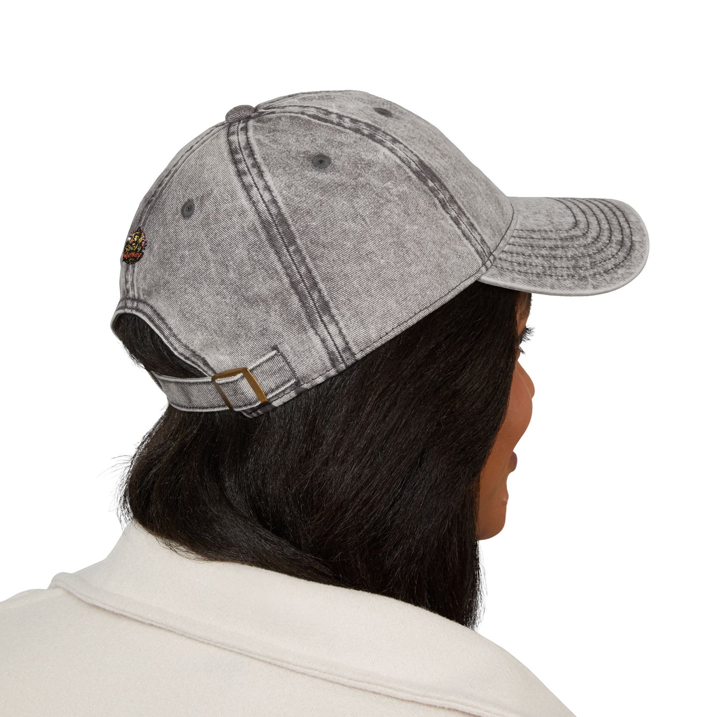 Spunky Monkey Vintage Cap — Retro Floral Character Patch