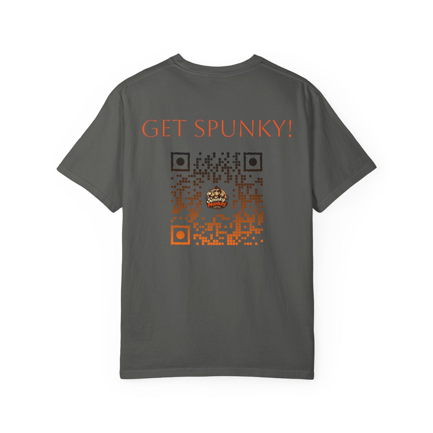 Spunky Monkey Coffee T-Shirt — Get Spunky! QR Code Logo Tee
