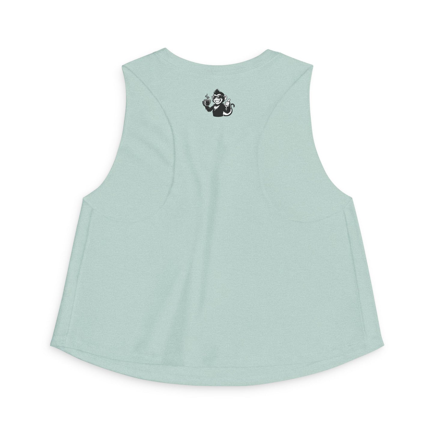 Spunky Monkey Coffee Crop Top — 'Spunky Monkey Coffee' Vintage Cafe Graphic