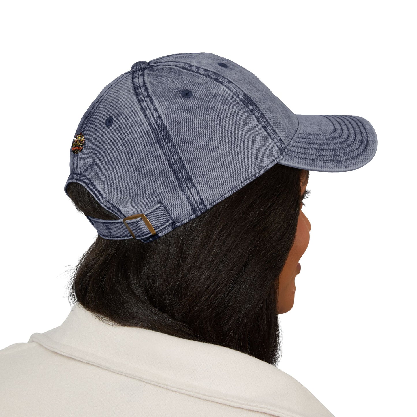 Spunky Monkey Vintage Cap — Retro Floral Character Patch