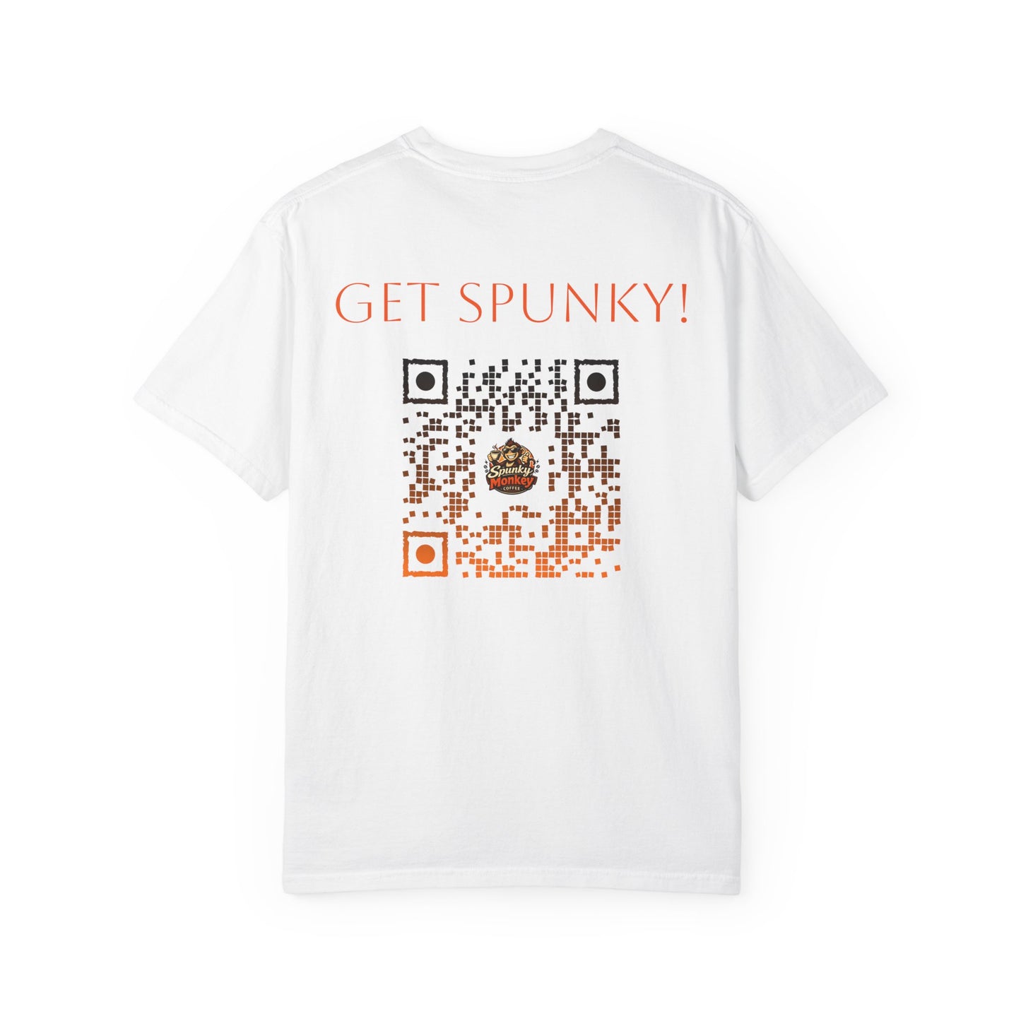 Spunky Monkey Coffee T-Shirt — Get Spunky! QR Code Logo Tee