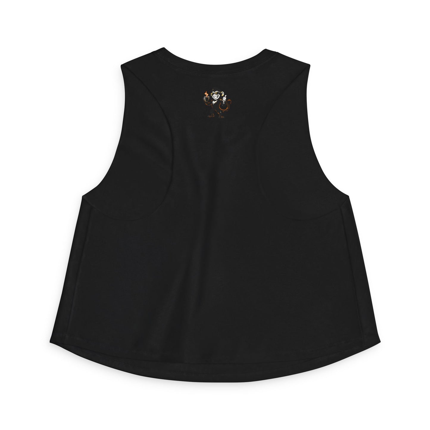 Spunky Monkey Coffee Crop Top — 'Spunky Monkey Coffee' Vintage Cafe Graphic