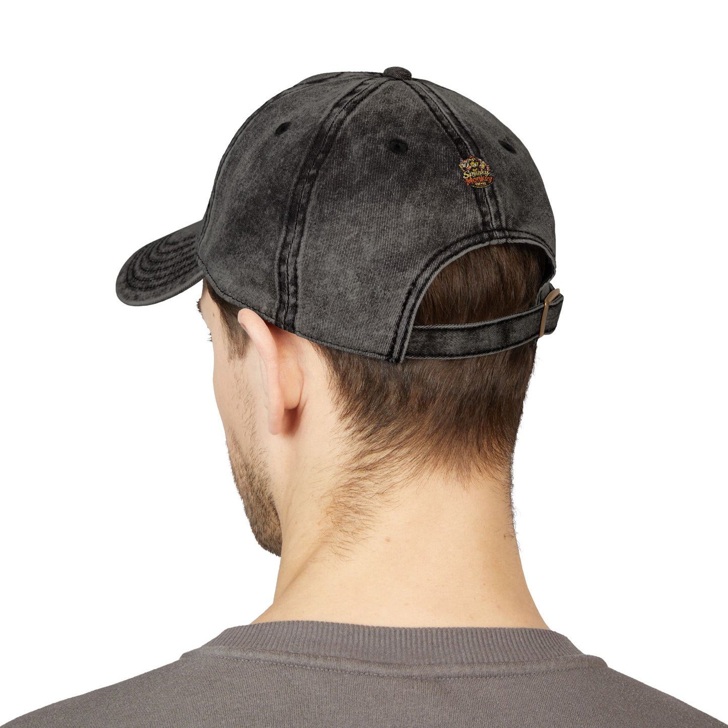Spunky Monkey Vintage Cap — Retro Floral Character Patch