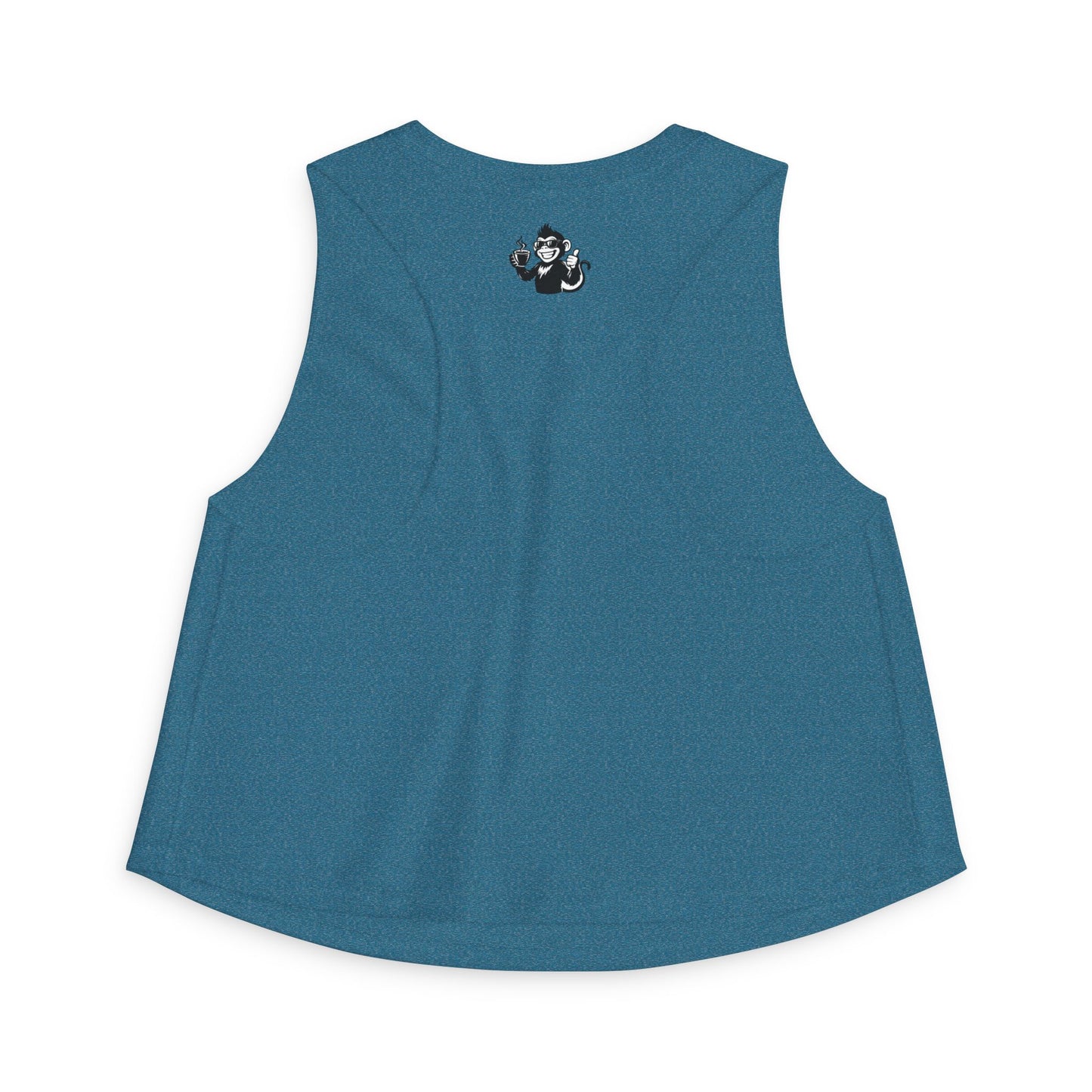 Spunky Monkey Coffee Crop Top — 'Spunky Monkey Coffee' Vintage Cafe Graphic