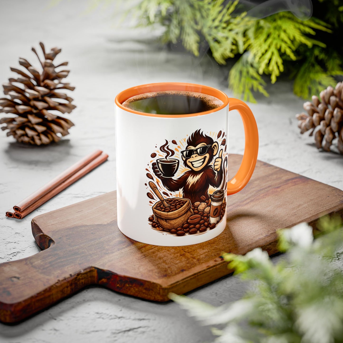 Spunky Monkey Mug — Fun Coffee Lover Ceramic Mug (11oz & 15oz)