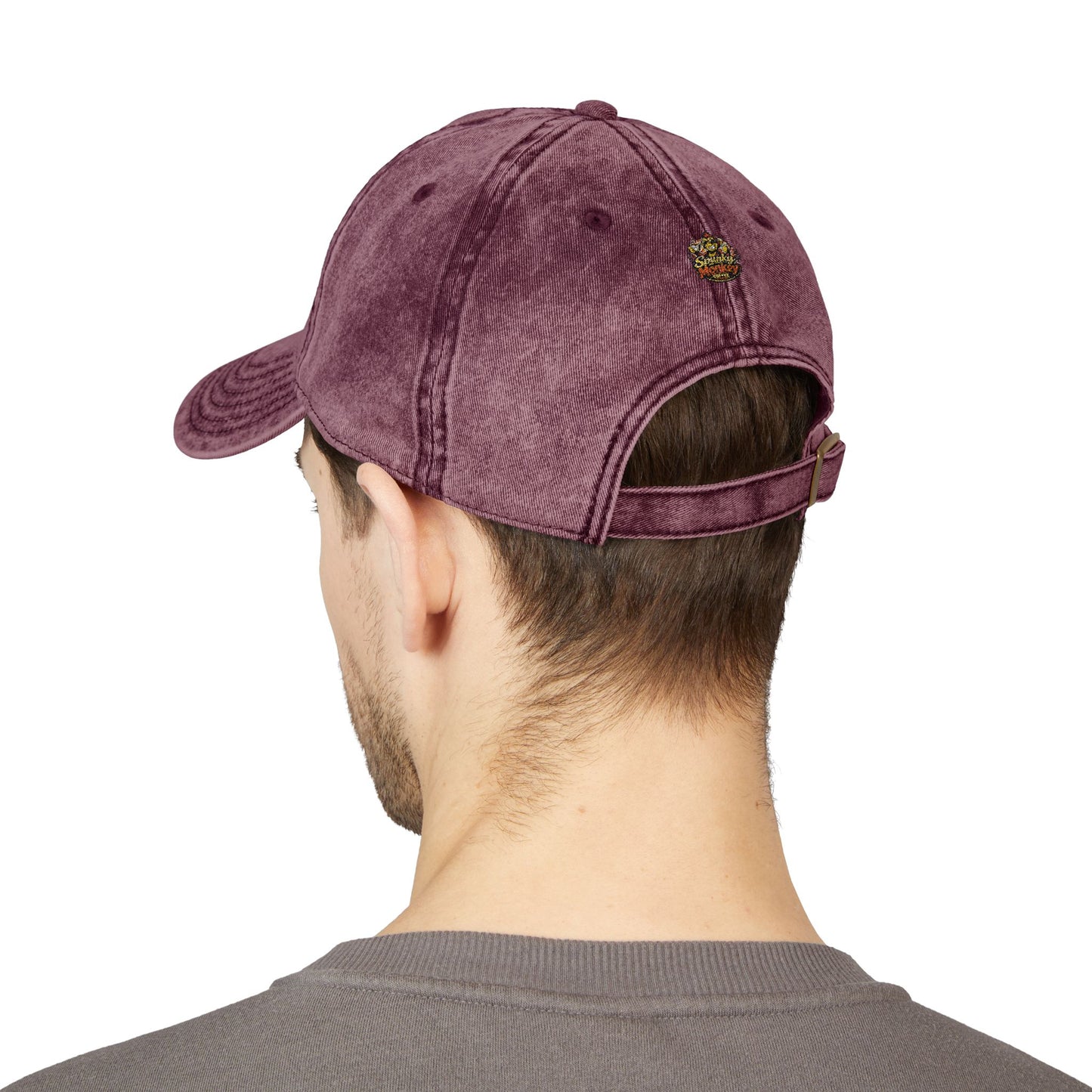 Spunky Monkey Vintage Cap — Retro Floral Character Patch