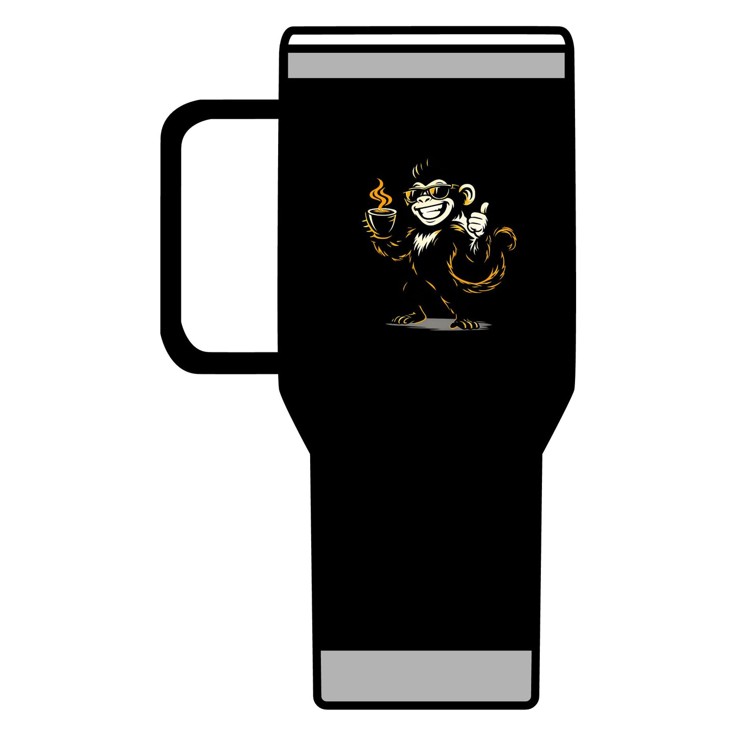 Spunky Monkey 20oz Travel Mug – Insulated Coffee Tumbler with Playful Monkey Logo