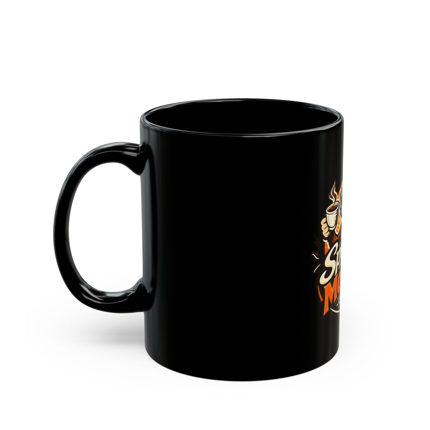 Spunky Monkey Coffee Black Mug — 11oz & 15oz Ceramic Coffee Cup