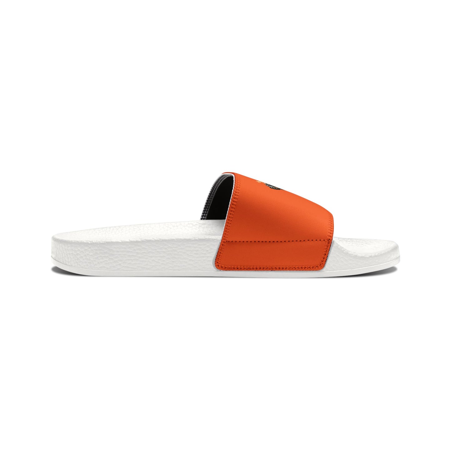 Slide Sandals — Orange “Spunky Monkey” Logo Slides for Men
