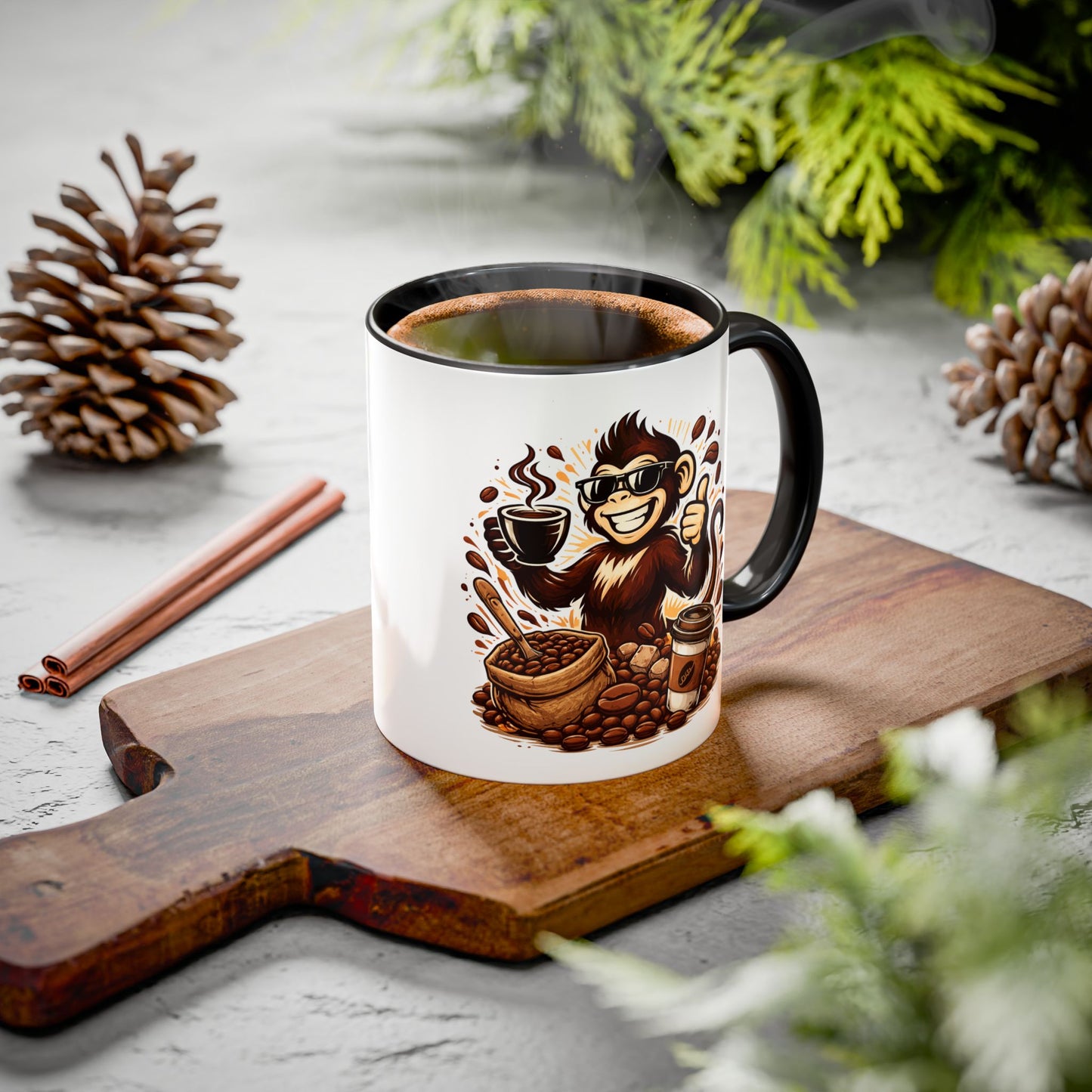 Spunky Monkey Mug — Fun Coffee Lover Ceramic Mug (11oz & 15oz)
