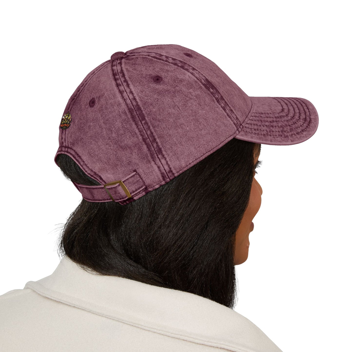 Spunky Monkey Vintage Cap — Retro Floral Character Patch