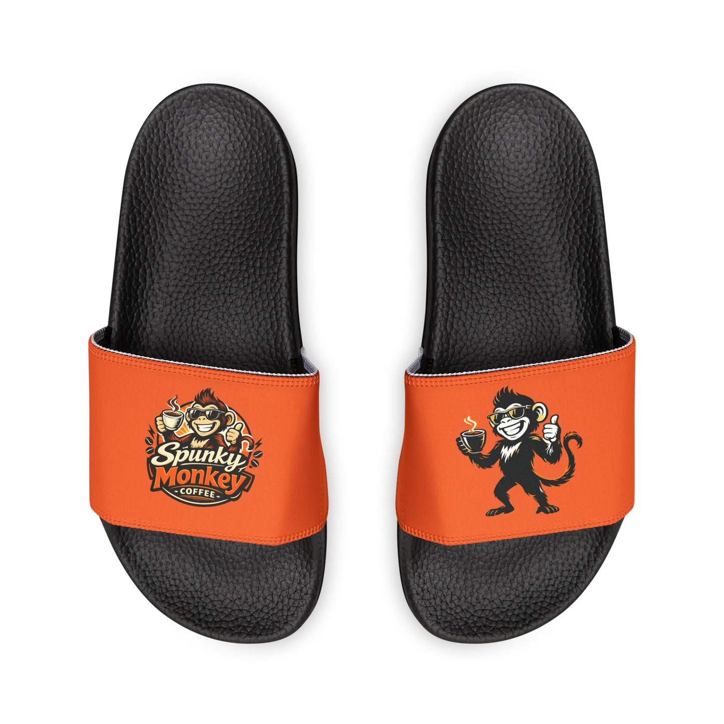 Women's Orange 'Spunky Monkey' Slide Sandals — Removable Strap Casual Pool & Beach Slides