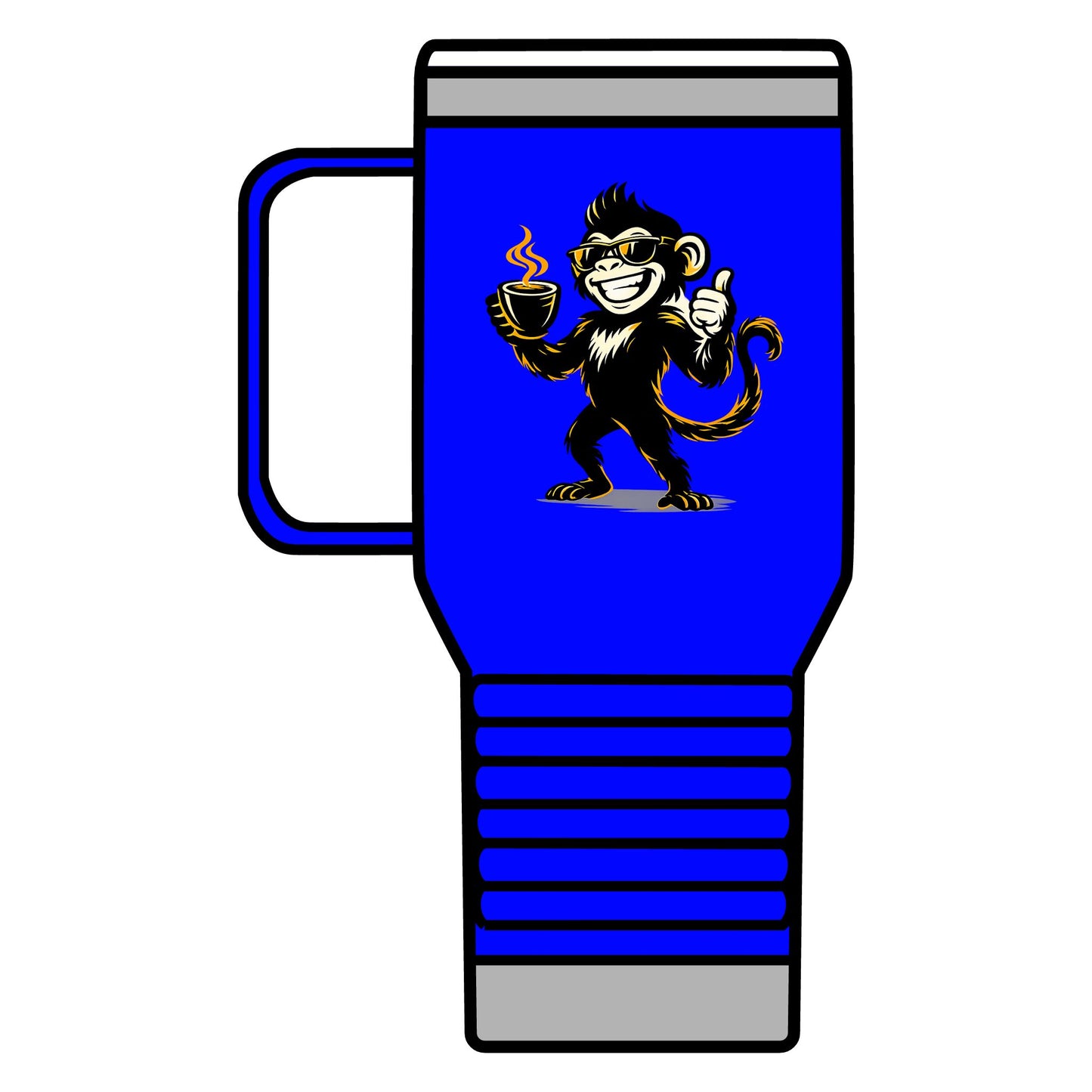 Spunky Monkey 20oz Travel Mug – Insulated Coffee Tumbler with Playful Monkey Logo