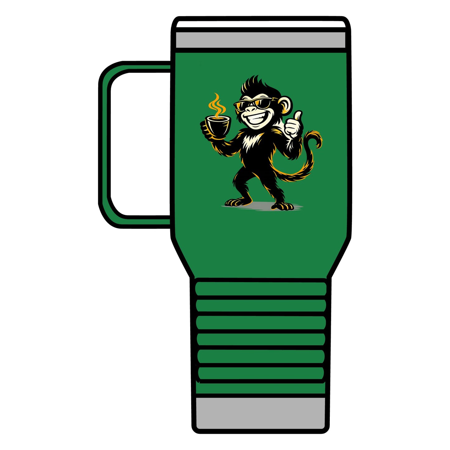 Spunky Monkey 20oz Travel Mug – Insulated Coffee Tumbler with Playful Monkey Logo