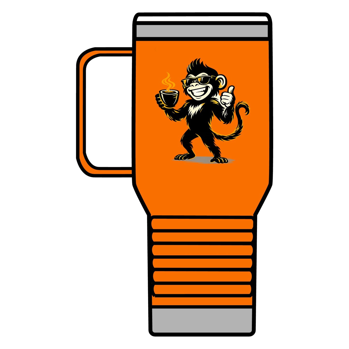 Spunky Monkey 20oz Travel Mug – Insulated Coffee Tumbler with Playful Monkey Logo
