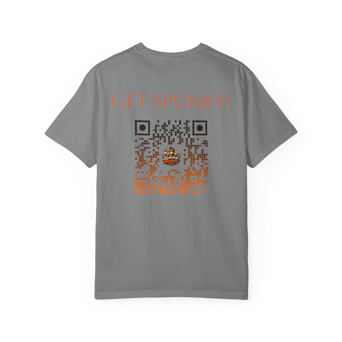 Spunky Monkey Coffee T-Shirt — Get Spunky! QR Code Logo Tee