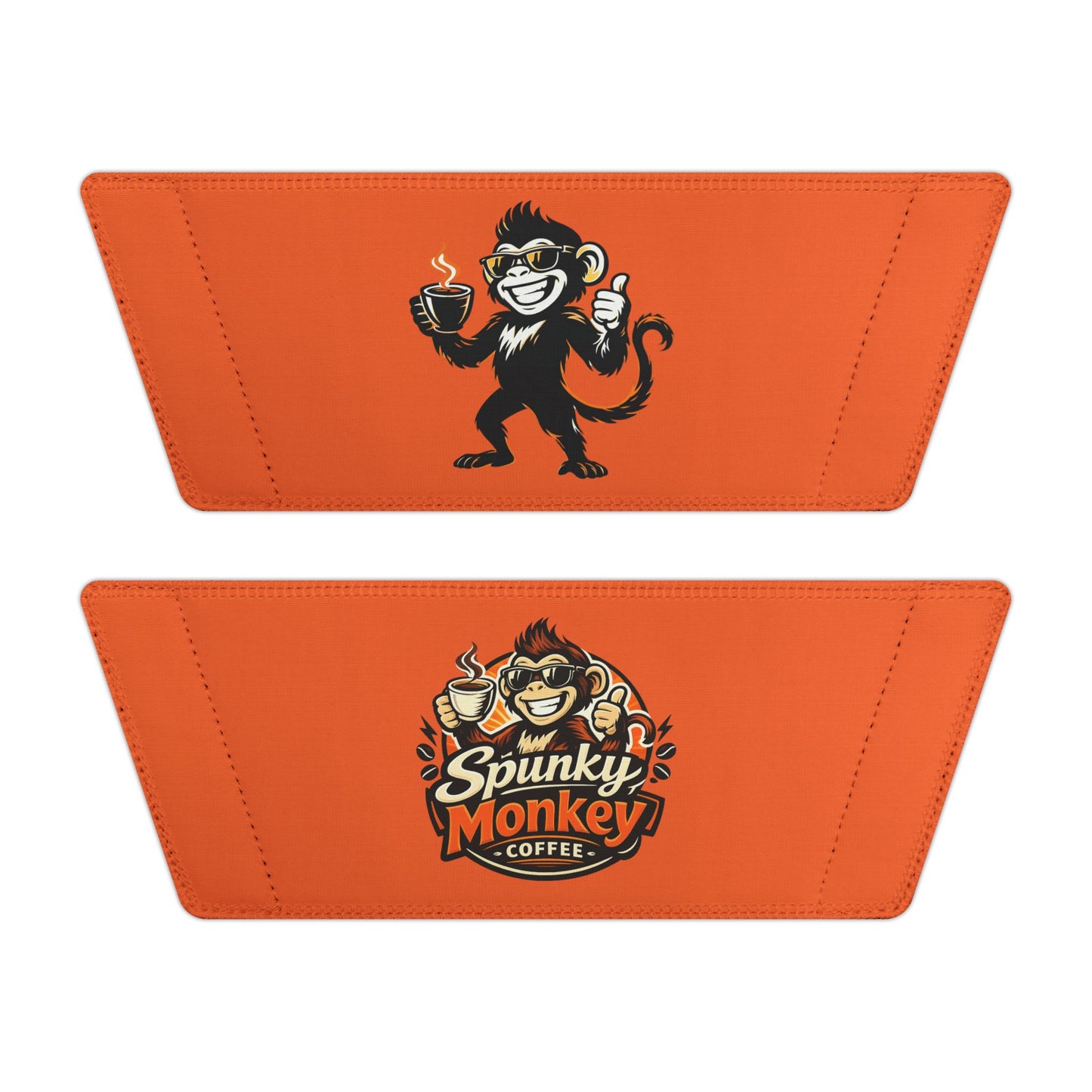 Slide Sandals — Orange “Spunky Monkey” Logo Slides for Men