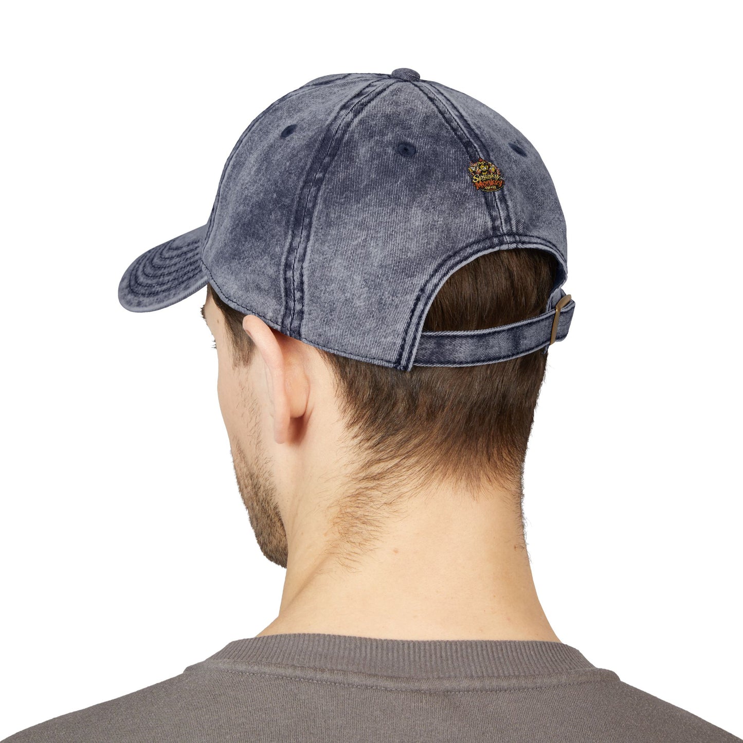 Spunky Monkey Vintage Cap — Retro Floral Character Patch