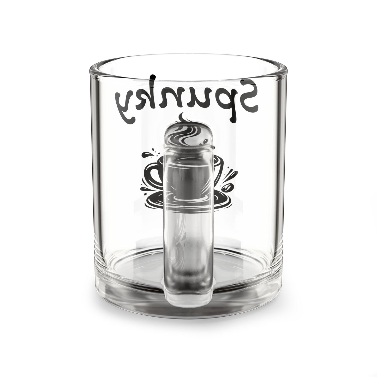 Spunky Coffee Glass Mug — 10oz Clear Coffee Cup with 'Spunky' Design
