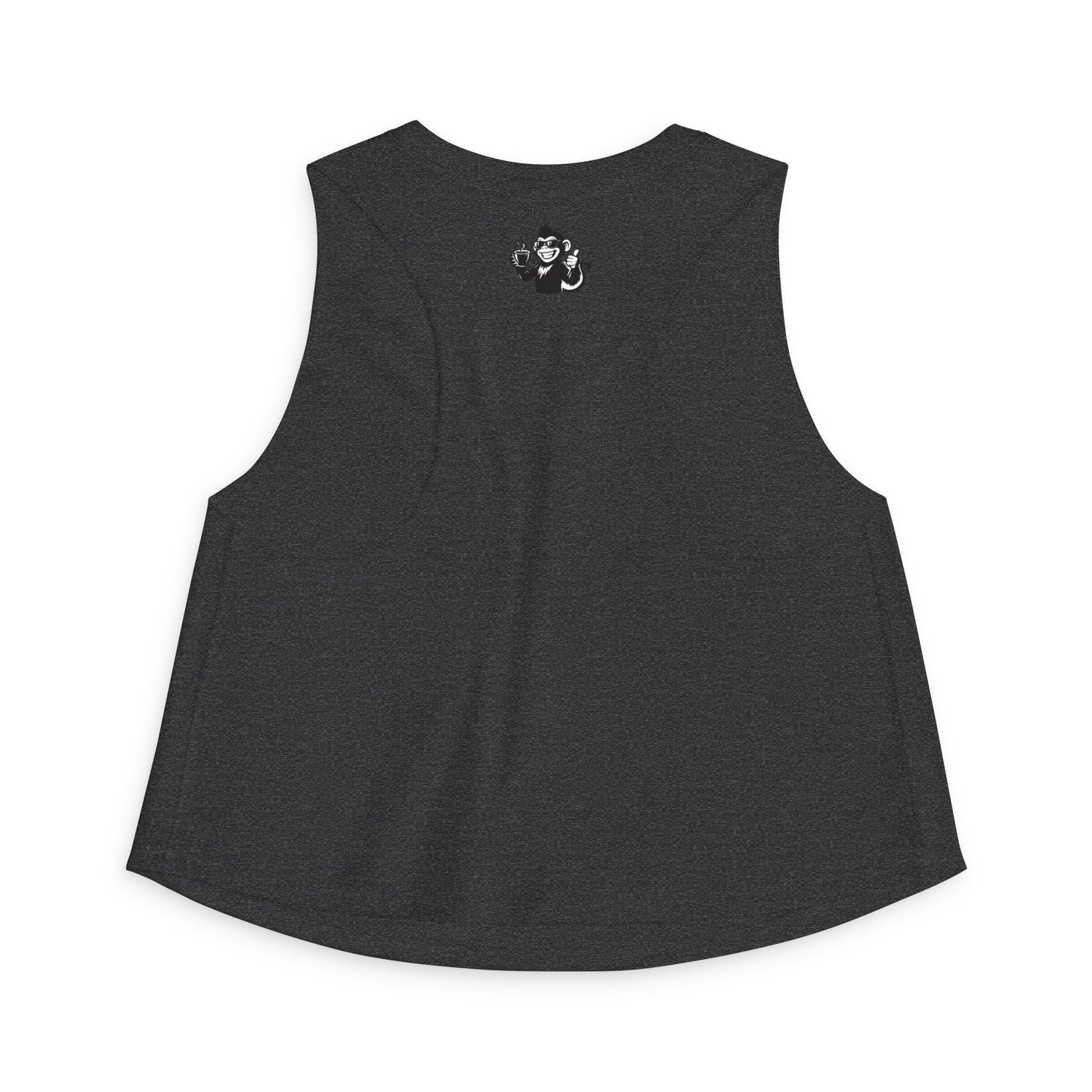 Spunky Monkey Coffee Crop Top — 'Spunky Monkey Coffee' Vintage Cafe Graphic