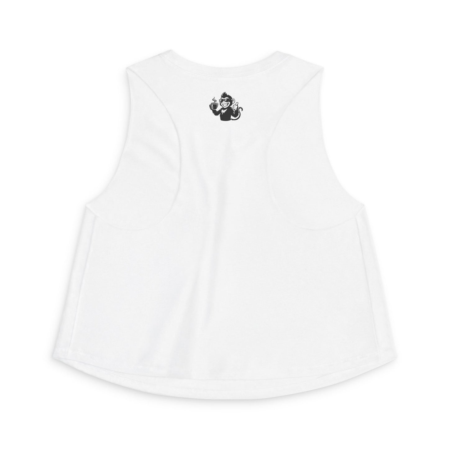 Spunky Monkey Coffee Crop Top — 'Spunky Monkey Coffee' Vintage Cafe Graphic
